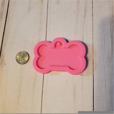 2019 High quality Dog bone shiny silicone keychain Mold