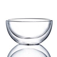 American Fashionable First Rate High Quality food grade double wall glass bowl Bpa free