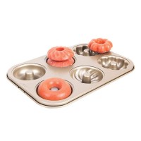 6 Cup Muffin Pan Nonstick Donut Cookie Mold Steel Bakeware Baking Pastry Tool Baking