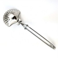 High Quality Seashell Shaped Infusor Tea with Long Handle Metal Tea Maker Strainer