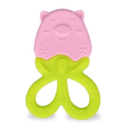 BPA Free food grade custom pig funny silicone baby teether