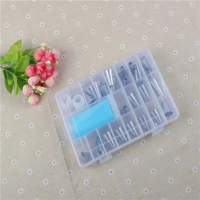 24pcs stainless steel pastry tube, silicone pastry nozzle