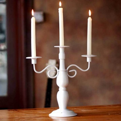 European Style Classic Wedding Dinner Party Candle Holder 3 arm candelabra