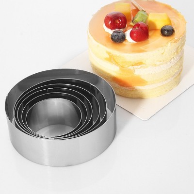 Stainless Steel Cookie Cake Molds round Cookie Biscuit Pastry cutter set, mousse rings, set of 6