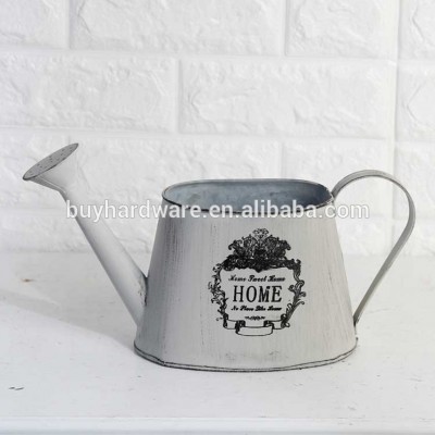 European style Galvanized painting garden metal watering can , Countryside letter watering can metal letter pot