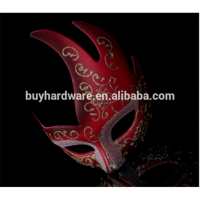 Red fox face custom made Cut metal masquerade masks for prom, Halloween Luxury Metal animal fox face mask