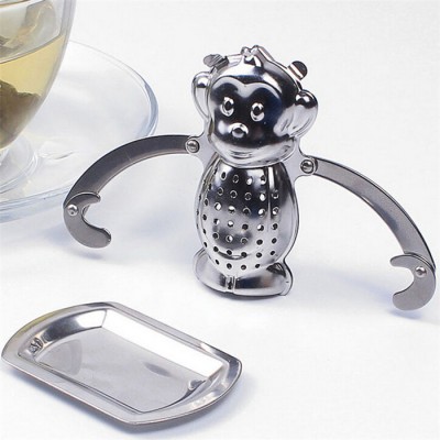 easy storage dishwasher safe for easy cleanup Stainless Steel Monkey Tea Infuser