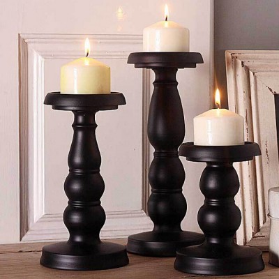 European classical decorative wrought iron candlestick retro modern minimalist wedding props black wrought iron candle holders