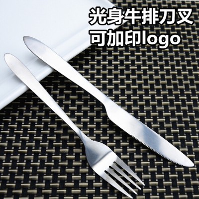 new promotional gift items with Logo Stainless Steel Cutlery Flatware Set Serving steak knife and fork