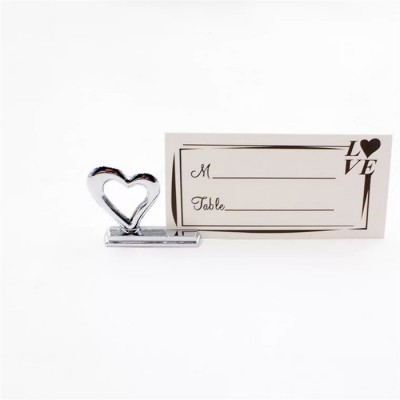 New design love heart metal wedding place card holders