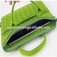 Hollow green fashional felt bag