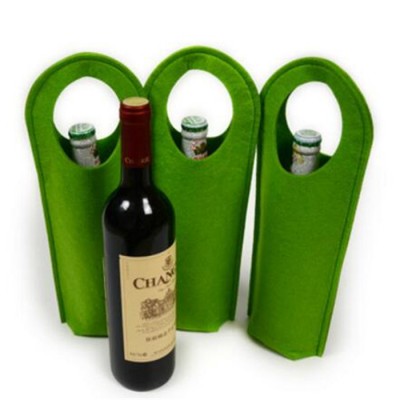 Top quality handmade felt single bottle wine bag