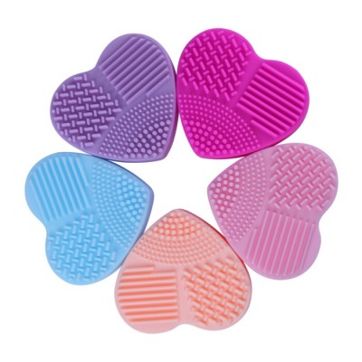 heart shaped custom Logo best silicone makeup brush